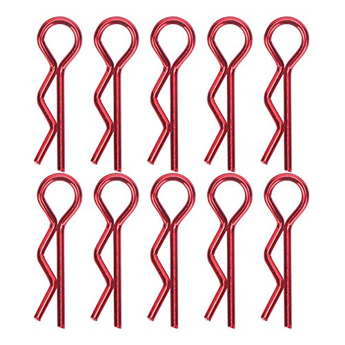 Culnflun RC Car Shell Clips, 10pcs 7mm RC -Autobild -Clip -Clip -Rshape -Metallkörperklammern ,, für 1/5 1/6 1/8 1/10 RC -Auto (Verrotten) von Culnflun