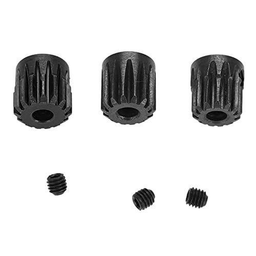 Culnflun RC-Motorritzel, Chromstahl, rostfrei, Stellschraube, Kombination für 1/10 RC-Autos, Motor mit 3,175 mm Welle, schwarz, 48DP 13T 14T 15T 16T 17T 18T 19T 20T 21T 22T 23T (13T 14T 15T) von Culnflun
