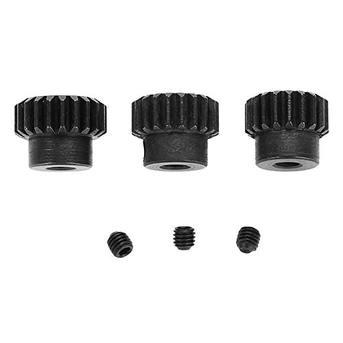 Culnflun RC-Motorritzel, Chromstahl, rostfrei, Stellschraube, Kombination für 1/10 RC-Autos, Motor mit 3,175 mm Welle, schwarz, 48DP 13T 14T 15T 16T 17T 18T 19T 20T 21T 22T 23T (19T 20T 21T) von Culnflun
