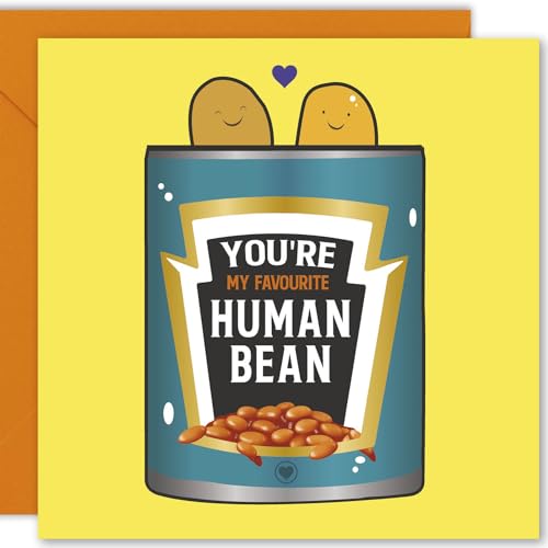 Cult Kitty - To My Fave Human Bean – Geburtstagskarte für Sie oder Ihn – Karte zum Jahrestag für Freundin – Karte zum Hochzeitstag für Ehemann oder Ehefrau von Cult Kitty