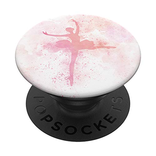 Ballet Dancer Girls Dance Pink Watercolor Ballerina - PopSockets Ausziehbarer Sockel und Griff für Smartphones und Tablets von Culture of Pop