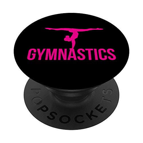 Gymnastics Gymnast Handstand Girls Hot Pink Splits Black PopSockets PopGrip: Ausziehbarer Sockel und Griff für Handys/Tablets mit Tauschbarem Top von Culture of Pop