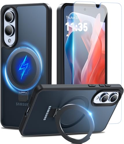 Cum2giff Hülle für Samsung Galaxy S25 Edge Hülle mit Ständer, Magnetische Schutzhülle, Durchscheinend Matt Stoßfeste Handyhülle Samsung S25 Edge Case, Schwarz Cum2giff Hülle für Samsung Galaxy S25 Edge Hülle mit Ständer, Magnetische Schutzhülle, Durchscheinend Matt Stoßfeste Handyhülle Samsung S25 Edge Case, Schwarz von Cum2giff