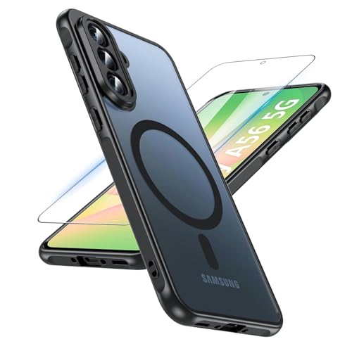 Cum2giff Magnetische Hülle für Samsung Galaxy A56 5G mit Schutz Glas, Militärschutz Stoßfest Handyhülle für Samsung A56 5G Schutzhülle, Case für Galaxy A56 5G, Schwarz Cum2giff Magnetische Hülle für Samsung Galaxy A56 5G mit Schutz Glas, Militärschutz Stoßfest Handyhülle für Samsung A56 5G Schutzhülle, Case für Galaxy A56 5G, Schwarz von Cum2giff