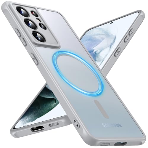 Cum2giff Magnetische Schutzhülle für Samsung Galaxy S21 Ultra, kompatibel mit Magsafe, stoßfest, Fallschutz in Militärqualität, durchscheinend, matt, schlank, robust, stoßfest, für S21 Ultra 6,8 Zoll Cum2giff Magnetische Schutzhülle für Samsung Galaxy S21 Ultra, kompatibel mit Magsafe, stoßfest, Fallschutz in Militärqualität, durchscheinend, matt, schlank, robust, stoßfest, für S21 Ultra 6,8 Zoll von Cum2giff