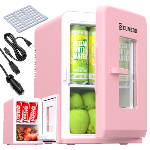 Cumeod 15 Liter/ 21 Dosen Mini Kühlschrank, 2 in 1 Kleiner Kühlschrank mit Kühl- und Heizfunktion, 12V DC/220V AC für Autos, Büros und Schlafsäle, Getränke, Kosmetik, Schwarz, Max- & Eco-Modus, Rosa Cumeod 15 Liter/ 21 Dosen Mini Kühlschrank, 2 in 1 Kleiner Kühlschrank mit Kühl- und Heizfunktion, 12V DC/220V AC für Autos, Büros und Schlafsäle, Getränke, Kosmetik, Schwarz, Max- & Eco-Modus, Rosa von Cumeod