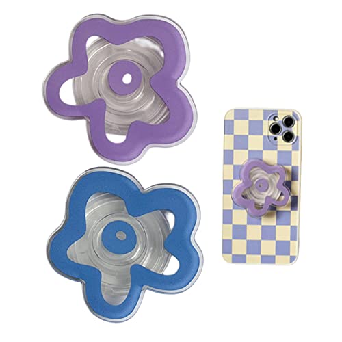 Phone Socket 2PCS Universal Expanding Flower Socket Mobiltelefon Ständer und Griff mit einem austauschbaren Oberteil für Telefone Tabletten Blau Lila, Grip Phone Socket 2PCS Universal Expanding Flower Socket Mobiltelefon Ständer und Griff mit einem austauschbaren Oberteil für Telefone Tabletten Blau Lila, Grip von Cunlvyyds