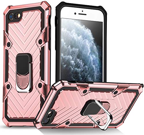 Cuoqing Handyhülle für iPhone 8, iPhone 8 Hülle, iPhone Hülle 2020 Armor Full Body Stoßfest Slim Silikon Dünn Magnet Schutzhülle Hülle Hull für iPhone 8/SE (2020)/7 von Cuoqing