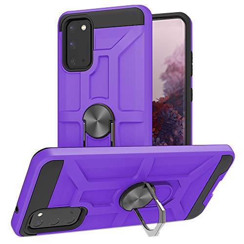 Cuoqing Hülle für Samsung Galaxy S20, Samsung S20 Hülle 360 Grad Ring Handy Hüllen Bumper Schutzhülle Hull für Samsung Galaxy S20 Handyhülle,Purple von Cuoqing