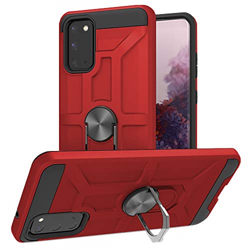 Cuoqing Hülle für Samsung Galaxy S20, Samsung S20 Hülle 360 Grad Ring Handy Hüllen Bumper Schutzhülle Hull für Samsung Galaxy S20 Handyhülle,Red von Cuoqing