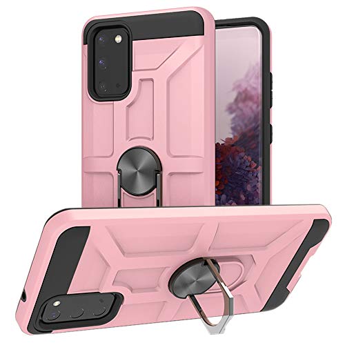 Cuoqing Hülle für Samsung Galaxy S20, Samsung S20 Hülle 360 Grad Ring Handy Hüllen Bumper Schutzhülle Hull für Samsung Galaxy S20 Handyhülle,Rose Gold von Cuoqing