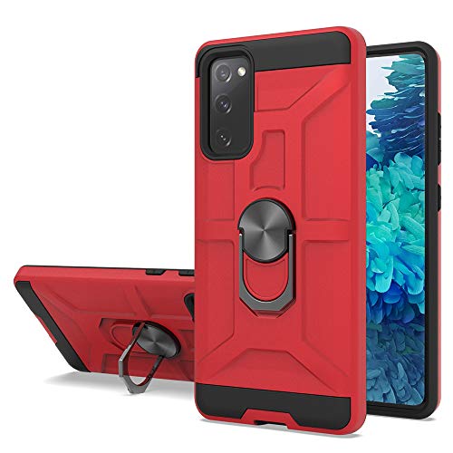 Cuoqing Hülle für Samsung Galaxy S20 FE, 360 Grad Ring Handy Hüllen Cover Bumper Schutzhülle Case, Rot Cuoqing Hülle für Samsung Galaxy S20 FE, 360 Grad Ring Handy Hüllen Cover Bumper Schutzhülle Case, Rot von Cuoqing