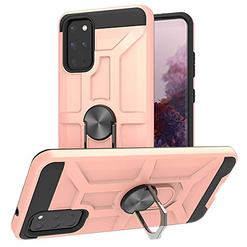 Cuoqing Hülle für Samsung Galaxy S20 Plus,S20 Plus Hull 360 Grad Ring Handy Hüllen Bumper Schutzhülle Handyhull für Samsung Galaxy S20 Plus Handyhülle,Rose Gold von Cuoqing