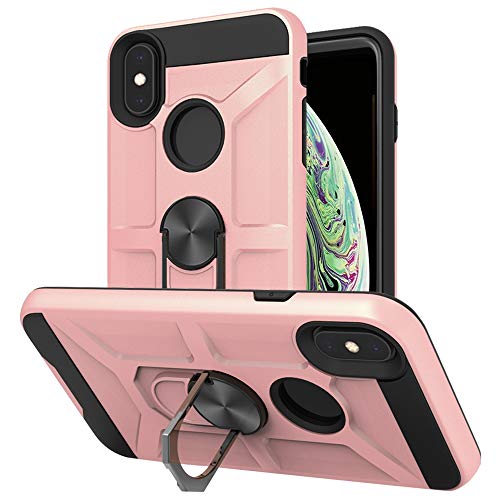Cuoqing Hülle für iPhone XS, iPhone X Hülle, iPhone XS Hull 360 Grad Ring Handy Hüllen Hull Bumper Schutzhülle Case für iPhone XS/iPhone X Handyhülle,Rose Gold Cuoqing Hülle für iPhone XS, iPhone X Hülle, iPhone XS Hull 360 Grad Ring Handy Hüllen Hull Bumper Schutzhülle Case für iPhone XS/iPhone X Handyhülle,Rose Gold von Cuoqing