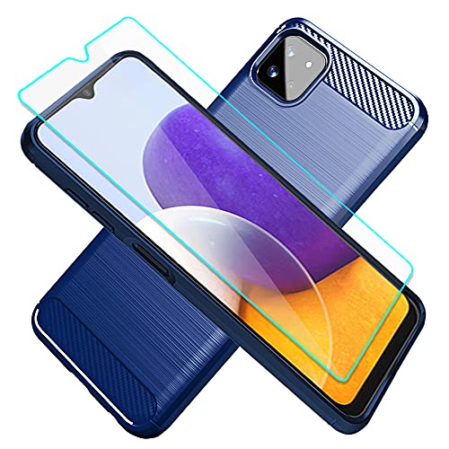 Cuoqing Samsung Galaxy A22 5G Hülle, Samsung Galaxy A22 5G Hull mit HD Schutzfolie Stoßfeste Ultradünne Leichte Handyhülle Einfache Kratzfeste Schutzhülle kompatibel für Samsung Galaxy A22 5G von Cuoqing