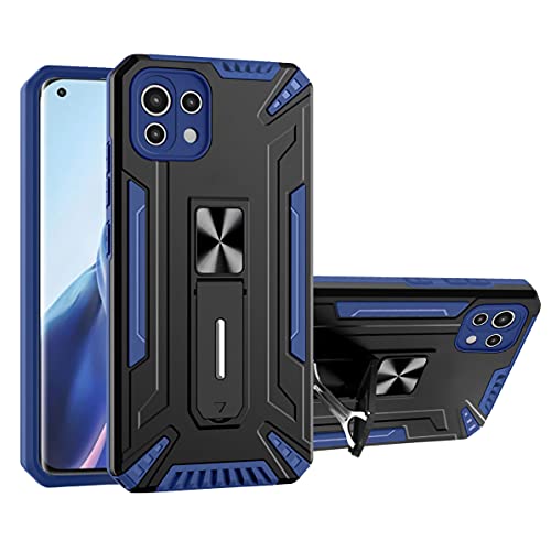 Cuoqing Xiaomi Mi 11 Hülle, Xiaomi Mi 11 5G Handyhülle, mit HD Schutzfolie [Military Grade Stoßfest] Schutzhülle mit Ständer Schutzhülle Case Cover für Xiaomi Mi 11 (Blau), 6.47 x 2.94 x 0.32 inchs von Cuoqing