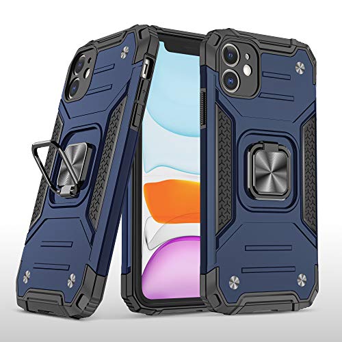 Cuoqing iPhone 11 Hülle, Militär Kristall Schutz, 360 Grad Fingerring Ständer, TPU/PC Material, Blue Cuoqing iPhone 11 Hülle, Militär Kristall Schutz, 360 Grad Fingerring Ständer, TPU/PC Material, Blue von Cuoqing