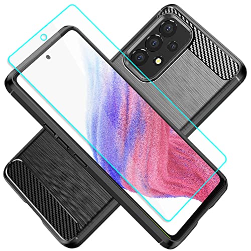 Samsung Galaxy A53 5G Hülle, Samsung A53 5G Hülle mit HD Schutzfolie, Ultradünne Leichte Handyhülle Einfache Kratzfeste Schutzhülle Hülle Hellen Hull kompatibel für Samsung Galaxy A53 5G Hülle von Cuoqing