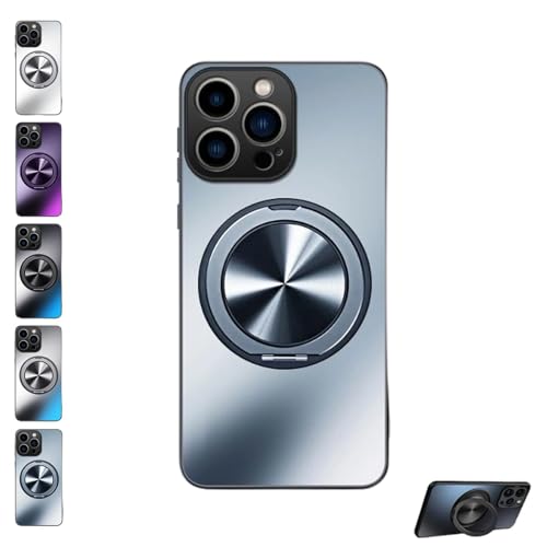 CupitiDU Ring-Hartschalen-Schutzhülle für iPhone, ultradünn, weich, kratzfest, stoßfest, für iPhone 16, 15, 14, 13 Pro Max (Blau, 13) von CupitiDU