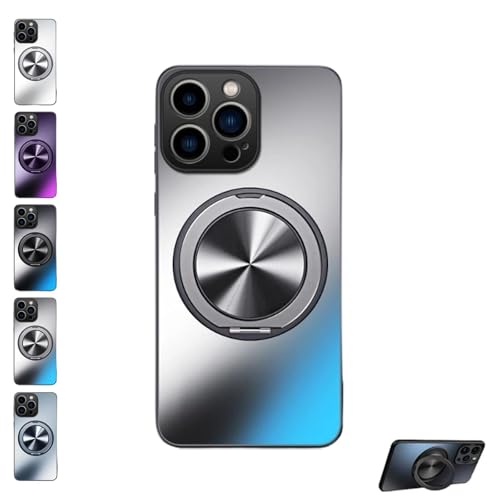 CupitiDU Ring-Hartschalen-Schutzhülle für iPhone, ultradünn, weich, kratzfest, stoßfest, für iPhone 16, 15, 14, 13 Pro Max (Grau, 16 Plus) von CupitiDU