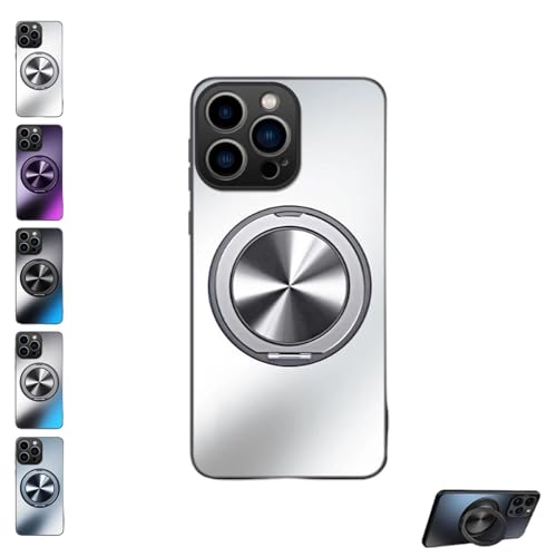 CupitiDU Ring-Hartschalen-Schutzhülle für iPhone, ultradünn, weich, kratzfest, stoßfest, für iPhone 16, 15, 14, 13 Pro Max (Weiß, 14 Pro max) von CupitiDU