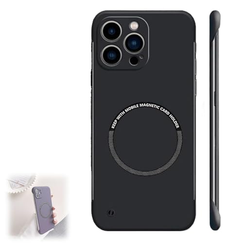 CupitiDU Ultradünne, rahmenlose Polycarbonat-Schutzhülle für iPhone, minimalistisch, schlanke Passform, aber schützende, stoßfeste Schutzhülle für iPhone 16/15/14/13/12/11 Promax (Schwarz, für iPhone CupitiDU Ultradünne, rahmenlose Polycarbonat-Schutzhülle für iPhone, minimalistisch, schlanke Passform, aber schützende, stoßfeste Schutzhülle für iPhone 16/15/14/13/12/11 Promax (Schwarz, für iPhone von CupitiDU