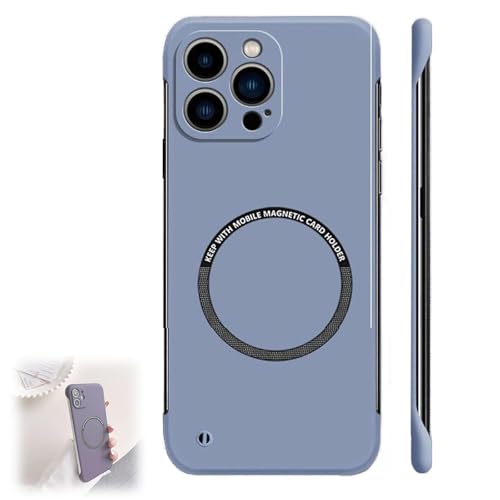 CupitiDU Ultradünne, rahmenlose Schutzhülle aus Polycarbonat für iPhone, minimalistisch, schlanke Passform, aber schützende, stoßfeste Schutzhülle für iPhone 16/15/14/13/12/11 Promax (Grau, für iPhone CupitiDU Ultradünne, rahmenlose Schutzhülle aus Polycarbonat für iPhone, minimalistisch, schlanke Passform, aber schützende, stoßfeste Schutzhülle für iPhone 16/15/14/13/12/11 Promax (Grau, für iPhone von CupitiDU