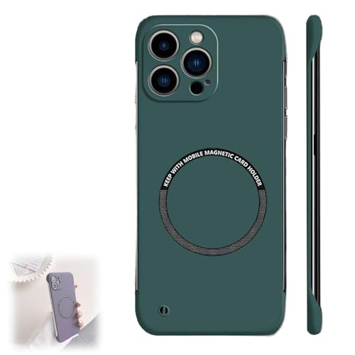 CupitiDU Ultradünne, rahmenlose Schutzhülle aus Polycarbonat für iPhone, minimalistisch, schlanke Passform, aber schützende, stoßfeste Schutzhülle für iPhone 16/15/14/13/12/11 Promax (Grün 1, für CupitiDU Ultradünne, rahmenlose Schutzhülle aus Polycarbonat für iPhone, minimalistisch, schlanke Passform, aber schützende, stoßfeste Schutzhülle für iPhone 16/15/14/13/12/11 Promax (Grün 1, für von CupitiDU