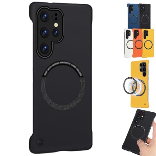 Ultradünne, rahmenlose Polycarbonat-Schutzhülle für Samsung, stoßfest, vollständiger Kameraschutz für Samsung-Serie (Schwarz, für S9 Plus) von CupitiDU