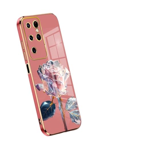 Weiche Schutzhülle für Samsung Galaxy, schlank, stoßfest, transparent, Blumenmuster, TPU-Schutzhülle, für S25, S24, S23 Ultra Plus, Rot, für S24 Weiche Schutzhülle für Samsung Galaxy, schlank, stoßfest, transparent, Blumenmuster, TPU-Schutzhülle, für S25, S24, S23 Ultra Plus, Rot, für S24 von CupitiDU
