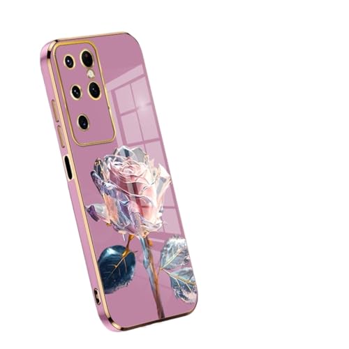 Weiche Schutzhülle für Samsung Galaxy, schlank, stoßfest, transparent, Blumenmuster, TPU-Schutzhülle, für S25, S24, S23 Ultra Plus, Violett Weiche Schutzhülle für Samsung Galaxy, schlank, stoßfest, transparent, Blumenmuster, TPU-Schutzhülle, für S25, S24, S23 Ultra Plus, Violett von CupitiDU