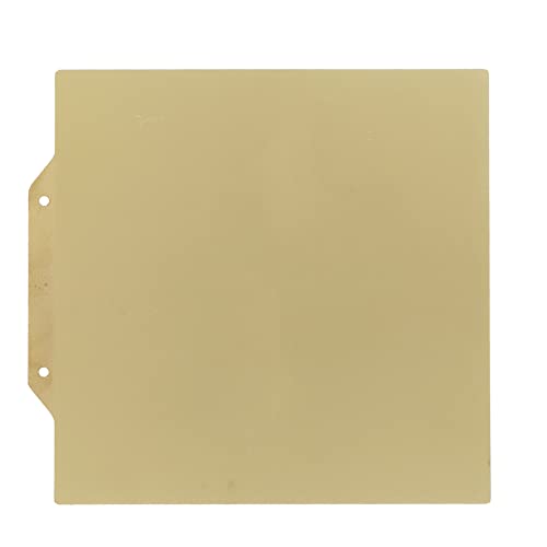 Cuque 3D-Drucker-Bauplatte, Einfach zu Entfernende Flexible PEI-Stahlplatte 6,5 Zoll 6,5 Zoll Gold Zur Reparatur (Goldene Stahlplatte mit Magnetaufkleber) von Cuque