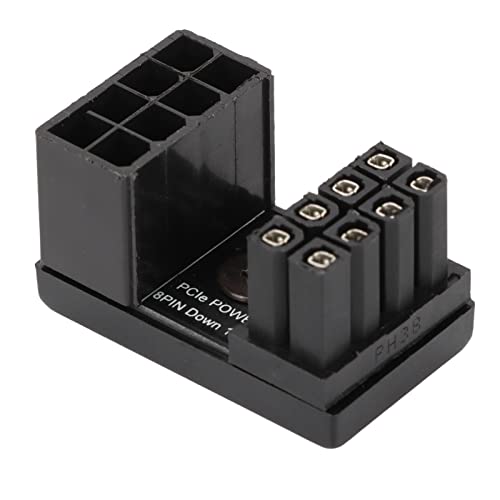 Cuque Adapter von 8-poliger Buchse auf 8-poliger Stecker, Fest Verschweißte, Umweltfreundliche Isolationsschale, 180-Grad-Winkeladapter für Desktop-Grafikkarte (PH38A+ 1STK) von Cuque