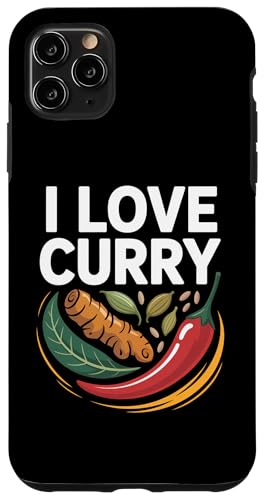 I Love Curry Kurkuma Chili Leaf Art Hülle für iPhone 11 Pro Max von Curry Enthusiasts Turmeric Spice Fans