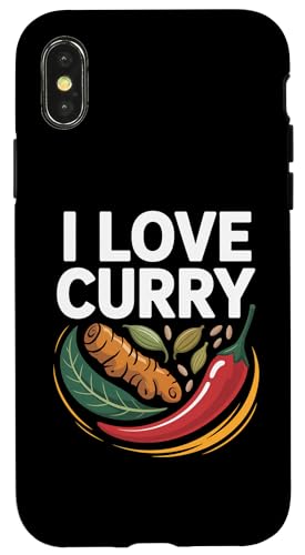 I Love Curry Kurkuma Chili Leaf Art Hülle für iPhone X/XS I Love Curry Kurkuma Chili Leaf Art Hülle für iPhone X/XS von Curry Enthusiasts Turmeric Spice Fans