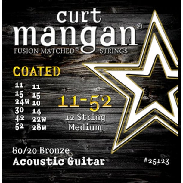Curt Mangan 80/20 Bronze Coated 11-52 12-string 12-String Acoustic Guitar Strings Curt Mangan 80/20 Bronze Coated 11-52 12-string 12-String Acoustic Guitar Strings von Curt Mangan