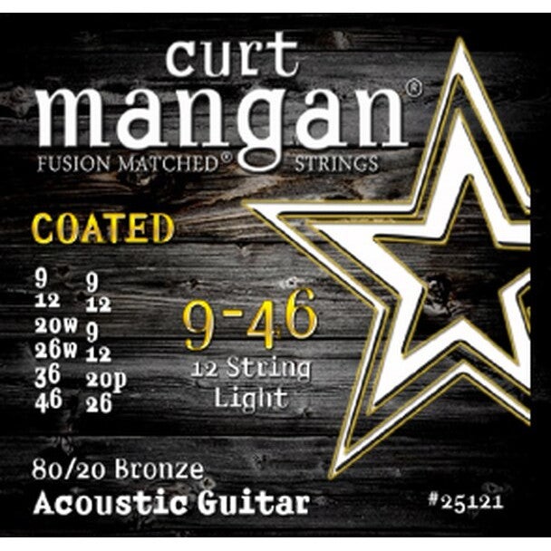 Curt Mangan 80/20 Bronze Coated 9-46 12-String Steel-String Acoustic Guitar Strings von Curt Mangan