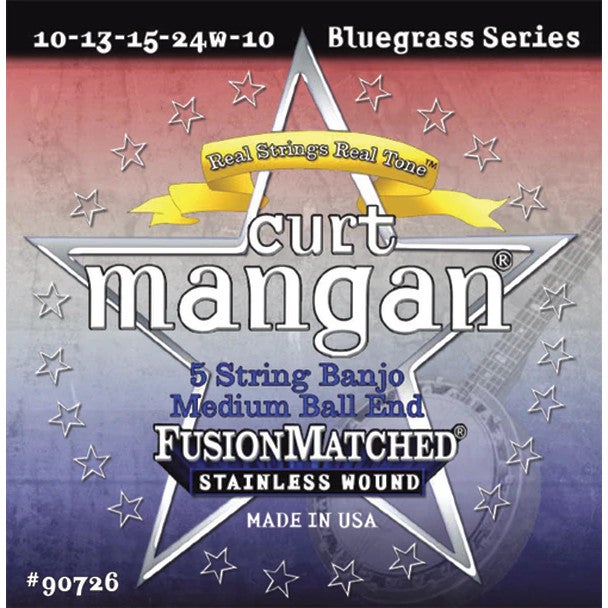 Curt Mangan Banjo Medium 5-string Ball-End Stainless 5-String Banjo Strings von Curt Mangan