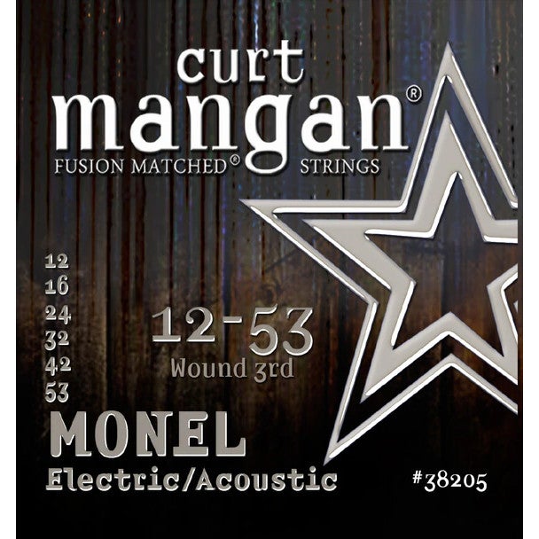 Curt Mangan Monel Hex Core 12-53 Steel-String Acoustic Guitar Strings von Curt Mangan