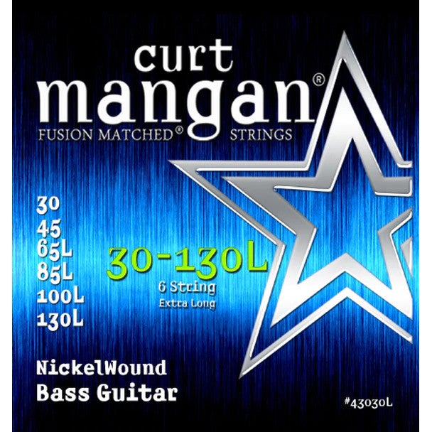 Curt Mangan Nickel Wound 30-130 Ex Long 6-String 6-String Electric Bass Guitar Strings von Curt Mangan