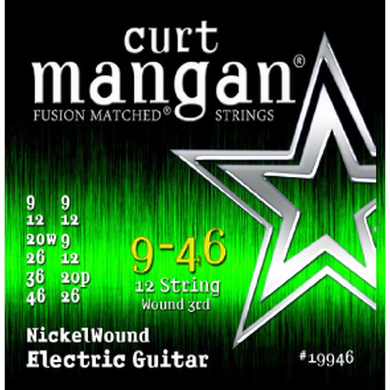 Curt Mangan Nickel Wound 3rd 9-46 12-string Light 12-String Electric Guitar Strings von Curt Mangan
