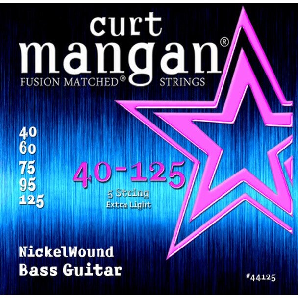 Curt Mangan Nickel Wound 40-125 Light 5-String 5-String Electric Bass Guitar Strings von Curt Mangan