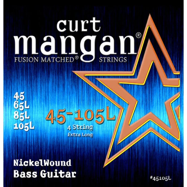 Curt Mangan Nickel Wound 45-105 Ex-Long Electric Bass Guitar Strings von Curt Mangan