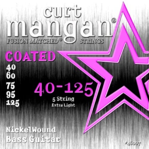 Curt Mangan Nickel Wound Coated 40-125 5-String 5-String Electric Bass Guitar Strings von Curt Mangan