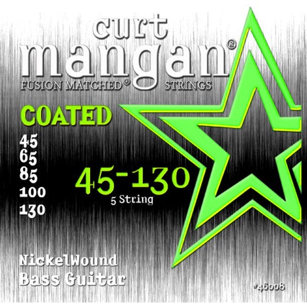 Curt Mangan Nickel Wound Coated 45-130 5-String 5-String Electric Bass Guitar Strings von Curt Mangan