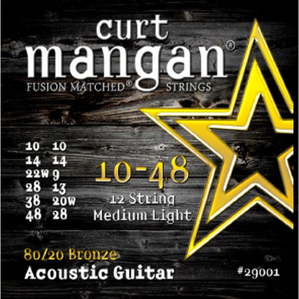 Curt Mangan Phosphor Bronze 10-48 12-String Med-Light 12-String Acoustic Guitar Strings Curt Mangan Phosphor Bronze 10-48 12-String Med-Light 12-String Acoustic Guitar Strings von Curt Mangan