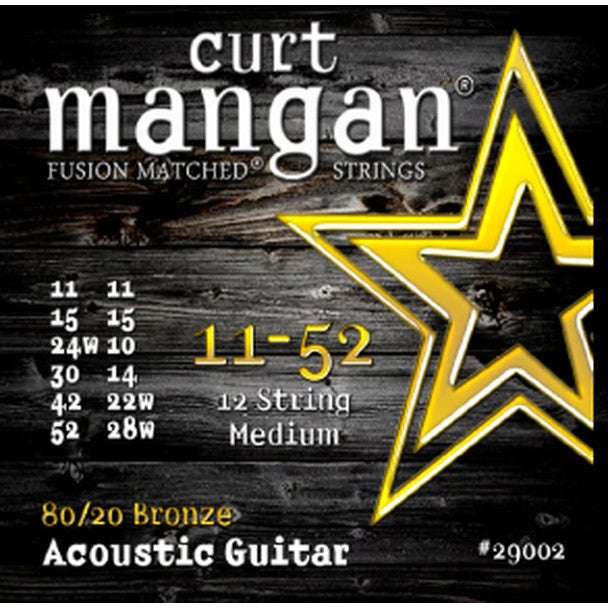 Curt Mangan Phosphor Bronze 11-52 12-String Medium 12-String Acoustic Guitar Strings Curt Mangan Phosphor Bronze 11-52 12-String Medium 12-String Acoustic Guitar Strings von Curt Mangan