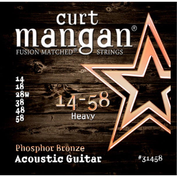Curt Mangan Phosphor Bronze 14-58 Heavy Steel-String Acoustic Guitar Strings von Curt Mangan