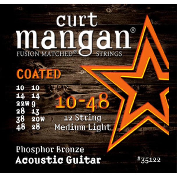 Curt Mangan Phosphor Bronze Coated 10-48 12-String 12-String Acoustic Guitar Strings Curt Mangan Phosphor Bronze Coated 10-48 12-String 12-String Acoustic Guitar Strings von Curt Mangan
