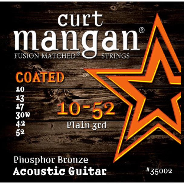 Curt Mangan Phosphor Bronze Coated 10-52 Steel-String Acoustic Guitar Strings von Curt Mangan